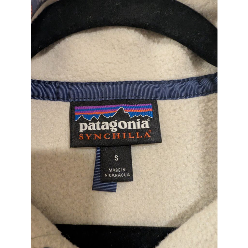 Women's Patagonia Synchilla Fleece Sweatshirt S Beige Blue - Picture 5 of 6